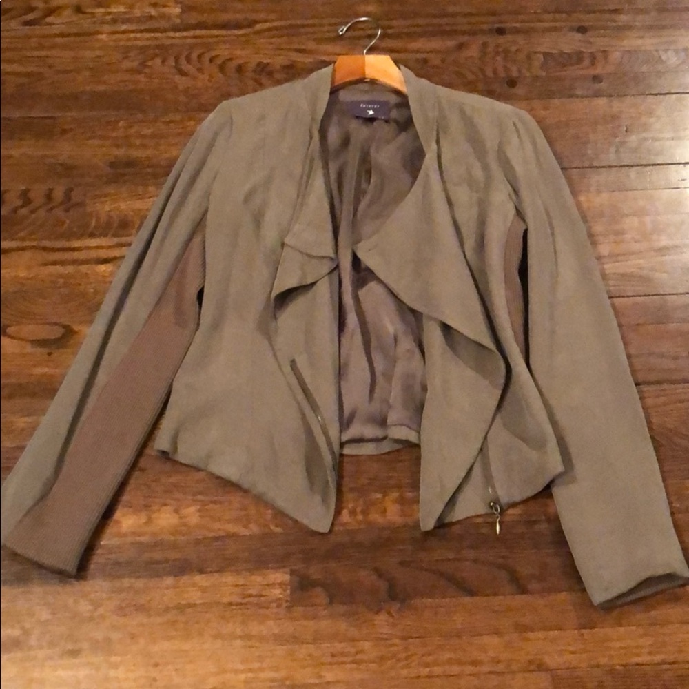 Forever twenty one lyocell woven&rip mixed jacket